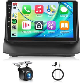 2+64G Android Car Radio Stereo for Ford Fiesta 2009-2014 with Wireless Carplay Android Auto, 9’’ Touchscreen Head Unit with Bluetooth Mirror Link GPS Navigation WiFi FM/RDS EQ AHD Backup Camera SWC in Kuwait