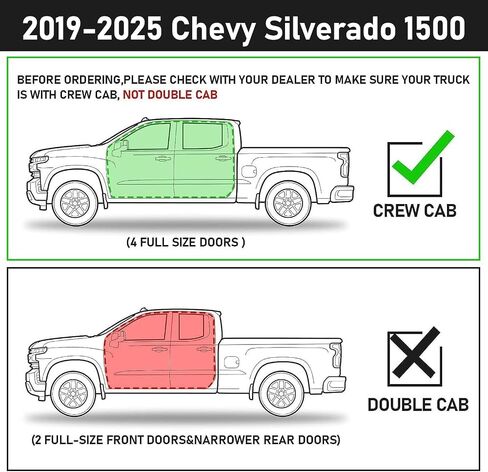 Running Boards Compatible with 2019-2025 Chevy Silverado/GMC Sierra 1500 Double Cab, 2020-2025 Silverado/Sierra 2500HD 3500HD Double Cab, Running Boards Compatible with Silverado Extended Cab. in Saudi Arabia
