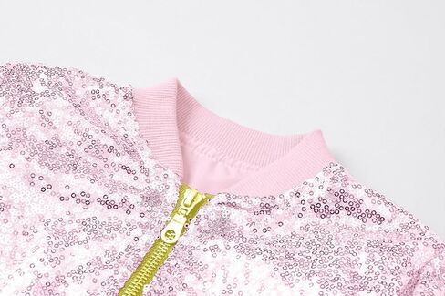 سترة البيسبول الفتاة الفتاة Cromonccent غير رسمية طويلة الأكمام الطويلة السوستة السترات القاذفة ، 2-8 سنوات in Kuwait