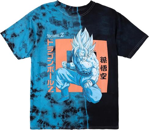 Dragon Ball Z Goku Kanji Adult Blue-Green Short Sleeve Tee in Saudi Arabia