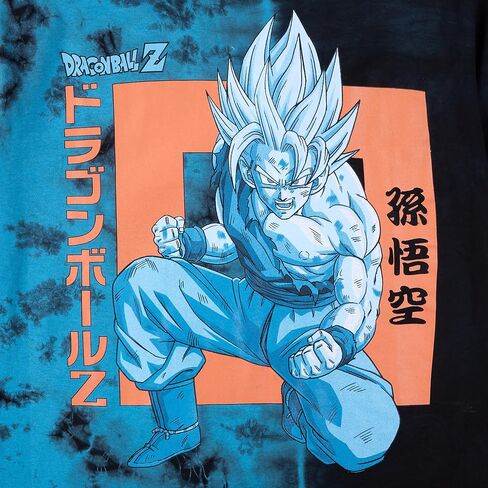 Dragon Ball Z Goku Kanji Adult Blue-Green Short Sleeve Tee in Saudi Arabia