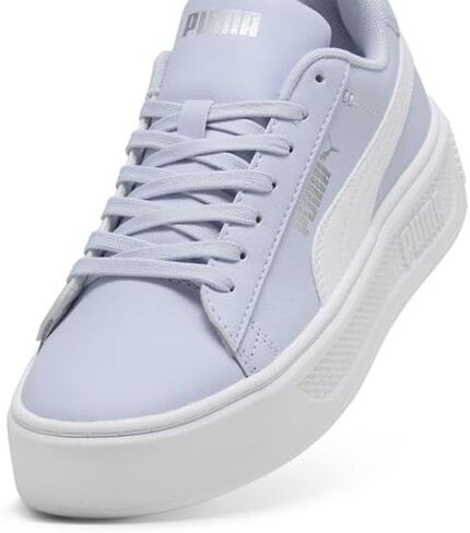 حذاء رياضي نسائي من PUMA Smash Platform V3، لون أبيض دافئ - Caramel Latte Gold، 10 in Kuwait