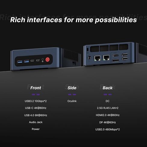 N150 Mini PC E3, Twin Lake N150(Beat N100/N95, up to 3.6GHz), 16GB DDR4 RAM 512 SSD Mini Computers,11 Pro Desktop 4K Dual Display/HDMI/WiFi/BT/LAN for Home/Office in Kuwait