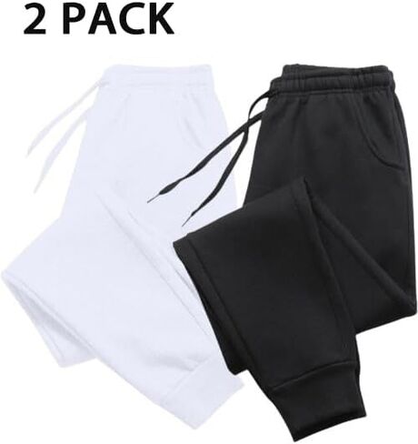 Men's Open Bottom Sweatpants with Pockets Tapered Joggers for Men Athletic Pants for Workout, Jogging, Running in Saudi Arabia