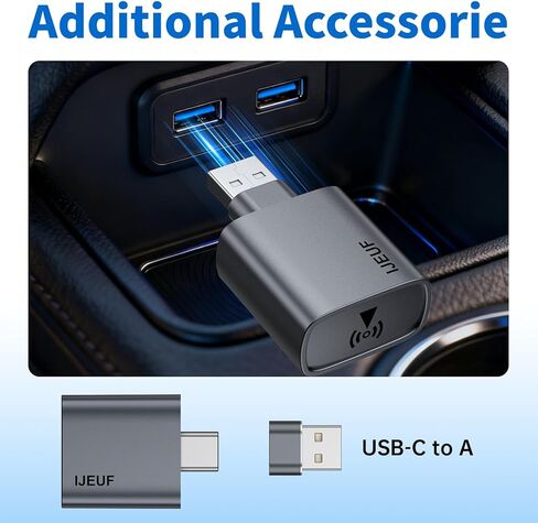 Mini CarPlay Wireless Adapter,Wireless Carplay Adapter,No Cable,Instant Connection,100% Restore Sound & Lmages, for iPhone iOS 10+ and Car from 2018+ in Saudi Arabia