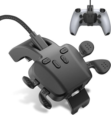 IWGAME Back Paddles for PS5 Controller, Plug and Play with 4 Back Buttons Attachment Compatible with PS5/PC/MAC, Support Turbo, Rrogrammable, Map, Key Swap Functions(Not include Controller) in Saudi Arabia