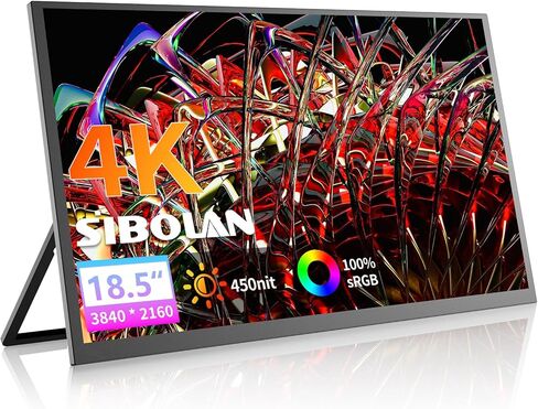 18.5 '' شاشة محمولة عالية الدقة مع Cover Smart و HDR ، USB -C و HDMI Connectivity - مثالية للكمبيوتر المحمول ، الكمبيوتر ، الهاتف ، Mac ، الألعاب ، والسفر in Kuwait