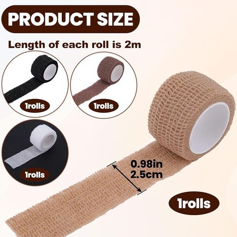 4 Pack Self Adhesive Bandage Wrap, Elastic Bandage Tape for Broken Toes Fingers Protector, Wrist Ankle Sprains Swelling in Kuwait