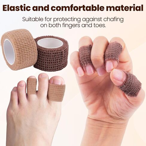 4 Pack Self Adhesive Bandage Wrap, Elastic Bandage Tape for Broken Toes Fingers Protector, Wrist Ankle Sprains Swelling in Kuwait
