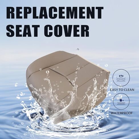 Priprilod # 922 Gray Leather Driver & Passenger Bottom & Top Lean Back & Armrests Compatible with Chevy Silverado Sierra Tahoe Suburban Avalanche Yukon Yukon XL 2003 2004 2005 2006 in Kuwait