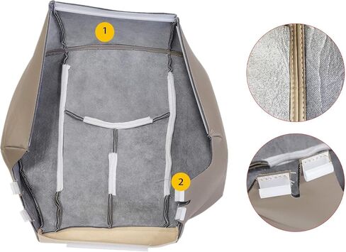 Priprilod # 922 Gray Leather Driver & Passenger Bottom & Top Lean Back & Armrests Compatible with Chevy Silverado Sierra Tahoe Suburban Avalanche Yukon Yukon XL 2003 2004 2005 2006 in Kuwait