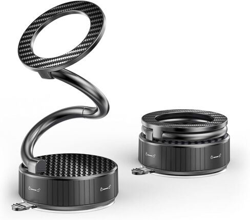 تركيب هاتف السيارة المغناطيسي الفراغي لـ Magsafe ، 360 درجة من التصميم المعدني القابل للتعديل والتصميم المزدوج ، حامل هاتف فراغ خالي من اليدين للسيارة ، حامل الهاتف المغناطيسي الشفط لجميع الهواتف الذكية in Kuwait