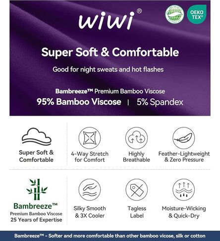 WiWi Women's Pajama Set 2 Piece Short Sleeve Tunic Top Capri Leggings Sleepwear Soft Pjs Viscose from Bamboo S-XXL in Saudi Arabia