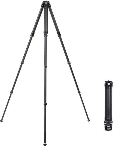 FALCAM TreeRoot F38 Quick Lock Lite Carbon Fiber Travel Tripod with Ball Head Load Capacity 3kg/6.6lbs, Max Vertical Payload 40Kg/88lbs for Cameras (C141K-301) in Saudi Arabia