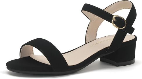 Hehainom Girls Dress Shoes Low Heels Sandals Open Open Tee Wedding Party School for Little Big Kids Flower Girl Shoes in Saudi Arabia
