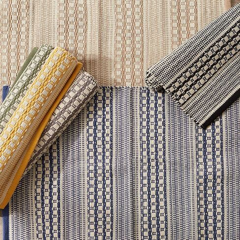 DII Woven Rugs Collection Hand-Loomed, 2x3', Stone Dobby Stripe in Kuwait
