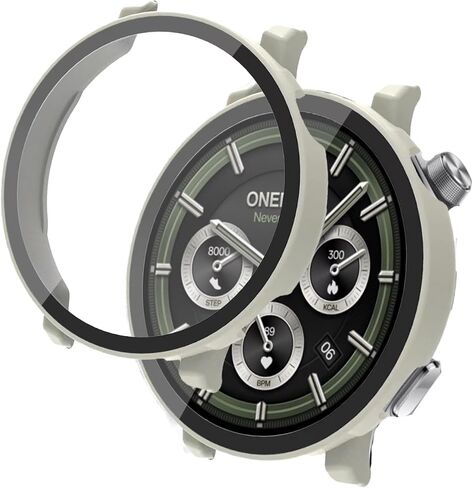 2 Pack for Oneplus Watch3 Smart Watch Case,Ultra-Thin Hard PC Protective Cover with Tempered Glass Film,BOVUGAC Case Cover for Oneplus Watch 3 Accessories-Black in Saudi Arabia
