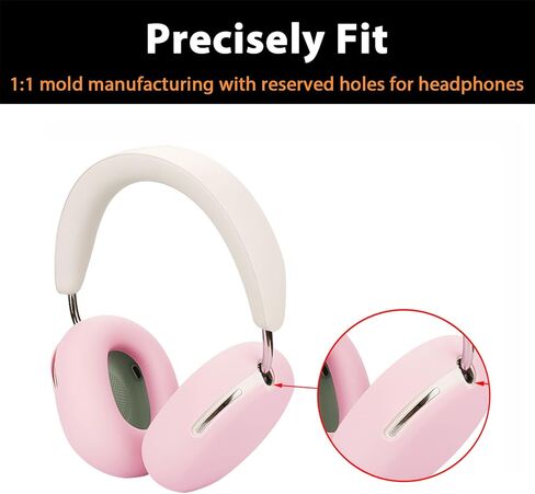Adhiper Silicone Case Cover for Sonos Ace Headphones, Sweat Ear Pads Cover/Headphone Cover Accessories for Sonos Ace, Sweatproof & Easily Washable (Black) in Saudi Arabia