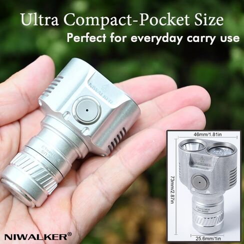 ETmini NE6 Flashlight, Magnetic Tailcap Handheld Flashlights, Type-C Rechargeable,3200LUMEN Lumen EDC LED Pocket Flashlight,Battery Included - CW & NW (Red-NE6) in Saudi Arabia