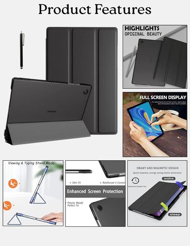 Cover for Samsung Galaxy Tab A9 Plus 11 inch Case Cover, Smart Flip Case Cover for Samsung Galaxy Tab A9+ 11 inch Translucent Back with Stylus Pen, Dark Blue in Kuwait