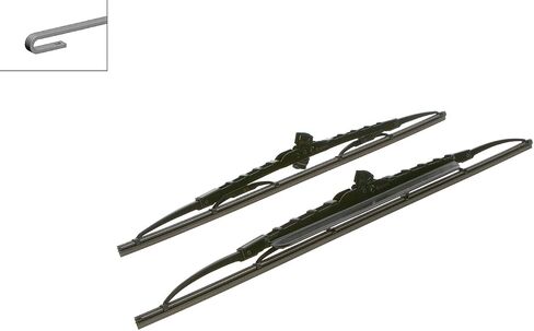 BOSCH 3397007523 AeroTwin OE Replacement Wiper Blades Driver & Passenger Side - Set of 2 (26" & 17") Side Lock 19mm in Saudi Arabia