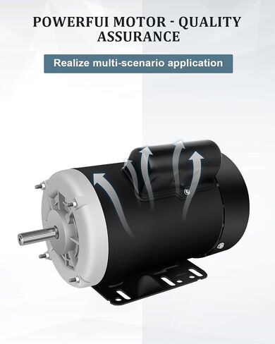 محرك كهربائي 3HP 3450 دورة في الدقيقة محرك المزرعة، محرك أحادي الطور 145T إطار 230 فولت 7/8 بوصة قطر العمود 60 هرتز CW/CCW TEFC in Kuwait