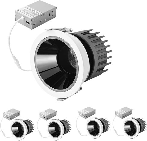 تركيبات إضاءة سبوت مستديرة مجوفة تجارية LED، مفتاح CCT 27K/30K/35K/40K/50K، 97 CRI، Energy Star، عاكس للضوء، متوافق مع FCC-SDOC، مدرج في قائمة UL (1) in Kuwait