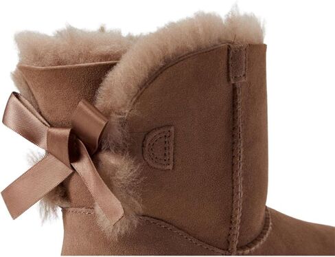 UGG Women's MINI Bailey Bow II Fashion Boot, Obsidian, 8 in Saudi Arabia