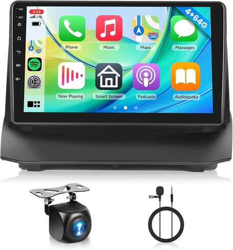 2+64g Android Car Radio Stereo for Ford Fiesta 2009-2014 مع Carplay Android Auto ، 9 بوصة شاشة تعمل باللمس مع Link Pluetooth Link GPS Savigation WiFi FM/RDS EQ Backup Camera SWC in Kuwait
