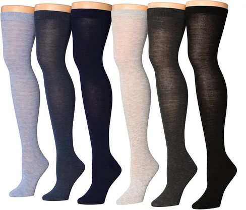 Women's 6 Pairs Over The Knee High Socks in Saudi Arabia