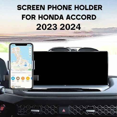 Car Phone Holder for Honda Civic 2025 2024 2023 2022 Accessories 9" Screen Fixed Clip Cell Phone Mount Auto Lock Hands-Free 360 Degree Rotation Dash Phone Holder Stand for All Phones in Saudi Arabia