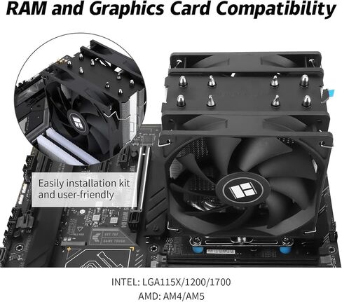 Asssassin x 120r SE V2 CPU Air Cooler ، 4 أنابيب حرارة ، ارتفاع 148 مم ، TL-C12C-L V2 PWM CPU CPU ، ل AMD AM4 AM5/Intel LGA1700/1150/1151/1200 ، لون الضوء الثابت ، LGA17XX CPU COOKING in Saudi Arabia