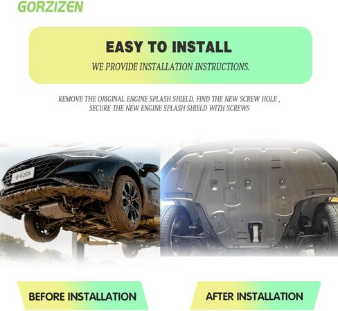درع دفقة المحرك يناسب Hyundai Sonata 2024 2025 حراسة حالة المحرك السفلى تحت غطاء محرك ملاءمة لخطوطة الطين في سوناتا الأمامية بما في ذلك أجهزة المسمار in Kuwait