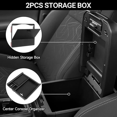 YOJOJOCO Center Console Organizer Compatible with Hyundai Elantra 2025 2024 2023 2022 2021 Accessories Black ABS Plastic Material Armrest Secondary Storage Box (NOT Fit Manual Hand Break Models) in Kuwait