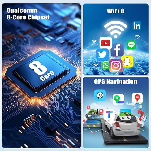 2 + 64g Android 13 Car Stereo لـ Jeep Compass 2017-2020 مع Carplay Android Auto ، 10.1 "شاشة تعمل باللمس مع WiFi GPS Mirror Link Bluetooth EQ FM RDS SWC + Camera Backup in Kuwait