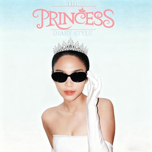 Princess White Tiara Gloves Sunglasses Headphones, Princess Costume Accessories Women Bachelorette Party Decorations in Kuwait