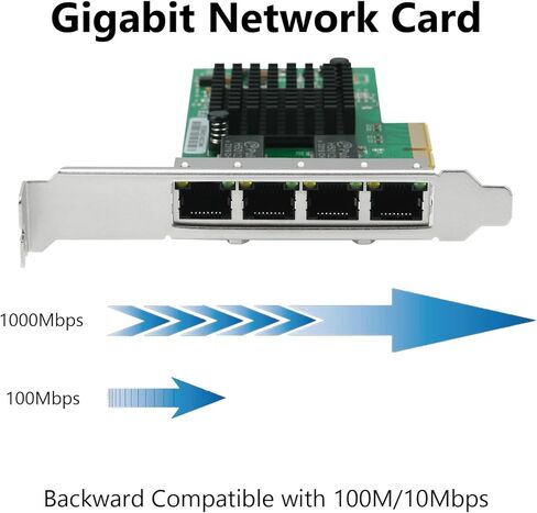 PCIe Network Card, 1Gb Ethernet Network Adapter, PCI Express X1, 10/100/1000Mbps Dual RJ45 Ports Adapter Converter, with Intel 82576 Chip for Windows/Windows Server/Linux in Saudi Arabia