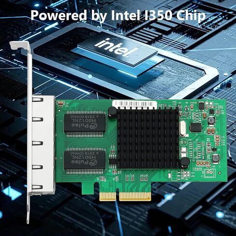 PCIe Network Card, 1Gb Ethernet Network Adapter, PCI Express X1, 10/100/1000Mbps Dual RJ45 Ports Adapter Converter, with Intel 82576 Chip for Windows/Windows Server/Linux in Saudi Arabia