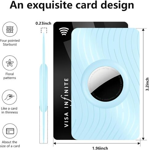 for Airtag Holder 2 Pack,Ultra Thin Card Holder Compatible with Apple Airtag for Purse, Handbag, Backpack Wallet, Clutch Bag in Saudi Arabia
