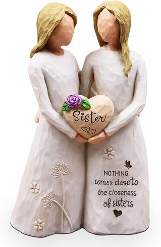 BORLESTA Sister Birthday Gifts - Christmas Birthday Gifts for Sister,Friend, Big Sisters Gift for Girls,Friendship,Friend Gift for Women Hand-Painted Figure in Kuwait