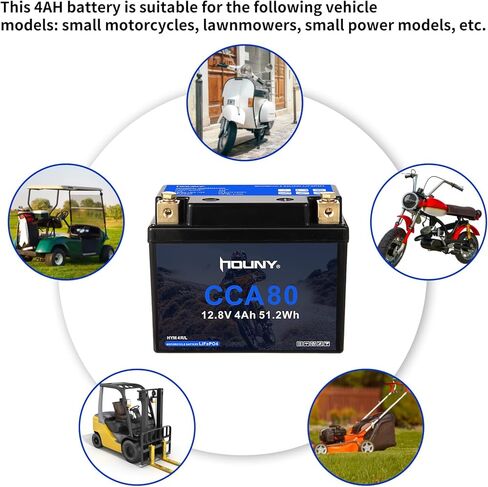 12V 20Ah LiFePO4 Motorcycle Battery, 480 CCA, Maintenance-Free with Advanced BMS, Compatible with Harley-Davidson, Ducati, Honda, Kawasaki, Suzuki, BMW, ATV, UTV, and More in Kuwait