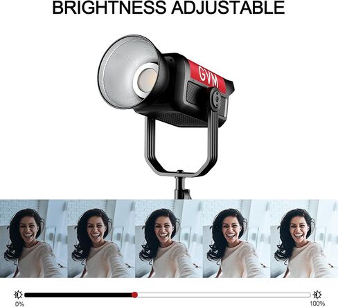 GVM 500W LED Video Light, APP Control, 2700K-6800K CCT, 227040lux@1m with Standard Cover, 12 Dynamic Effects, Bluetooth Control for Photography, Studio, and Video in Saudi Arabia