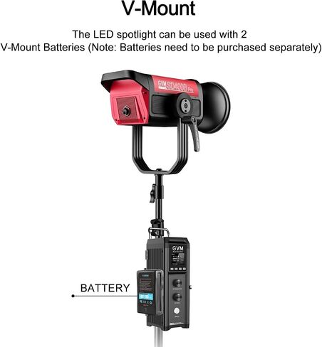 GVM 500W LED Video Light, APP Control, 2700K-6800K CCT, 227040lux@1m with Standard Cover, 12 Dynamic Effects, Bluetooth Control for Photography, Studio, and Video in Saudi Arabia