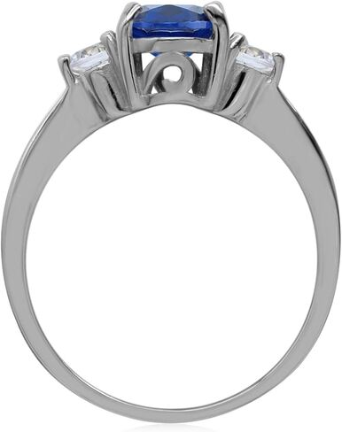 Silvershake 1.5ct. 8X6mm Genuine Oval Shape London Blue Topaz 925 Sterling Silver Engagement Ring Size 9 in Kuwait