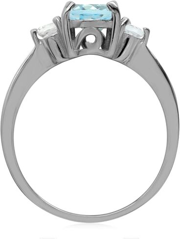 Silvershake 1.5ct. 8X6mm Genuine Oval Shape London Blue Topaz 925 Sterling Silver Engagement Ring Size 9 in Kuwait