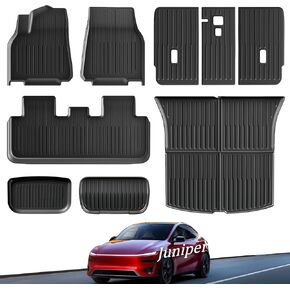 Floor Mats Compatible with Tesla Model Y 5-Seat 2021-2024 - Premium Design & Extreme Coverage - All Weather Cargo Liner Trunk Accessories (Does NOT fit 7-Seat) in Saudi Arabia