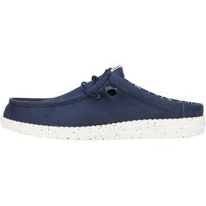 HEYDUDE Wally Slip Stretch Sox Faded Denim/Sargasso Blue Size 11, Mens Shoes, Men's Slip-on Loafers, Comfortable & Light-Weight in Kuwait
