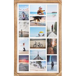 40x17 Inch Large Collage Photo Frame Set of 2, Holds 20 4x6 Photos, Solid Wood,Multi-Opening Wall Picture Frame with Mat，Wall or Tabletop Decor,Black in Saudi Arabia