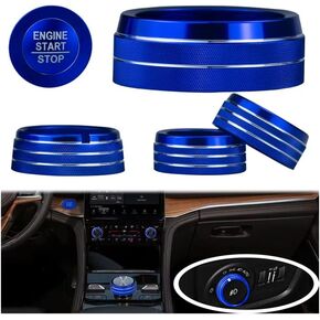 for Jeep 2022-2025 Grand Cherokee/Grand Cherokee 4xe/Grand Cherokee L car Interior 6-Piece Set, Shift Switch, air Conditioning Adjustment, Headlight Switch knob, Start Button Cover/Ring (red) in Kuwait