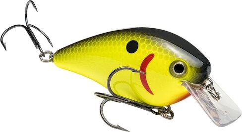 Strike King (HCKVDS2.5-531) KVD Squarebill 2.5 Fishing Lure, Shallow Running Crankbait, Silent Hunting Action, 5/8-Ounce, Dives 3 to 5-Feet, Size 1 Treble Hooks, Chartreuse Spring Craw in Saudi Arabia